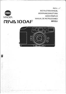 Minolta Riva 100 AF manual. Camera Instructions.